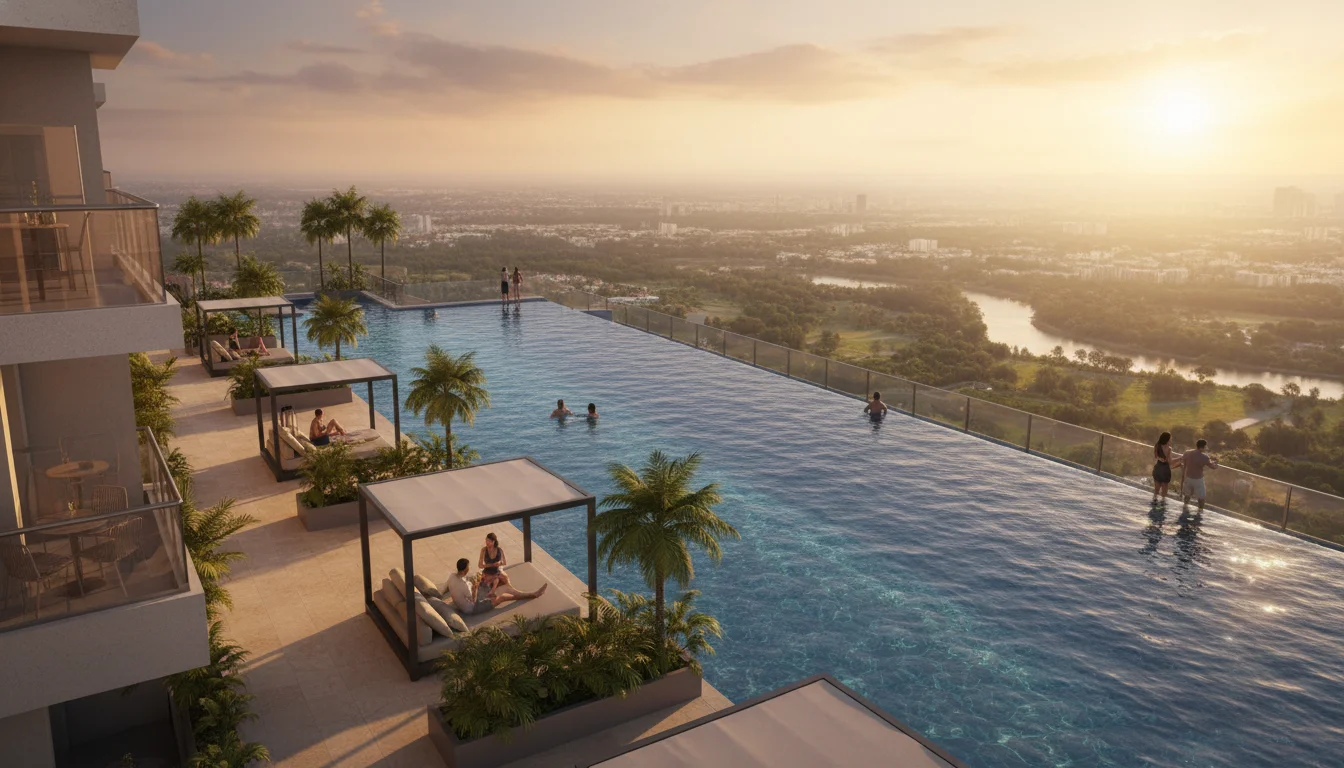 Infinity Swimming Pool at SIYARA VISTA KALYAN WEST